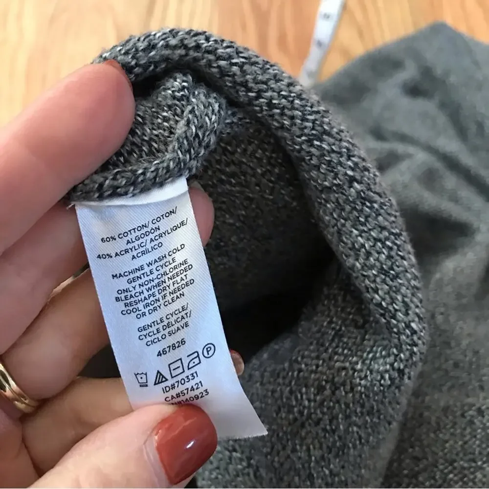 LOFT Outlet Long Line Grey Cardigan with pockets size XS